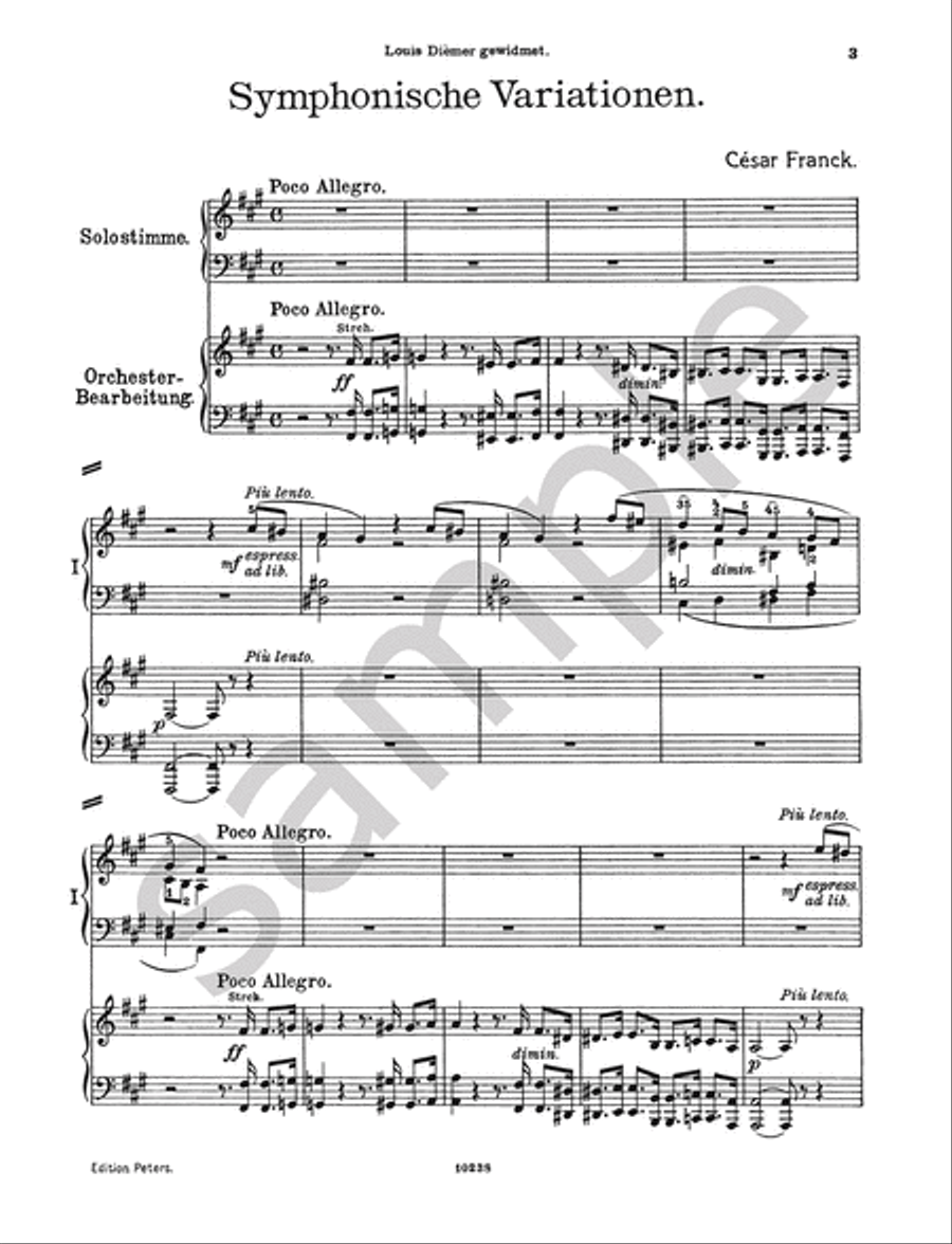 Symphonic Variations for Piano and Orchestra (Edition for 2 Pianos) Piano Duet scores gallery preview page 2