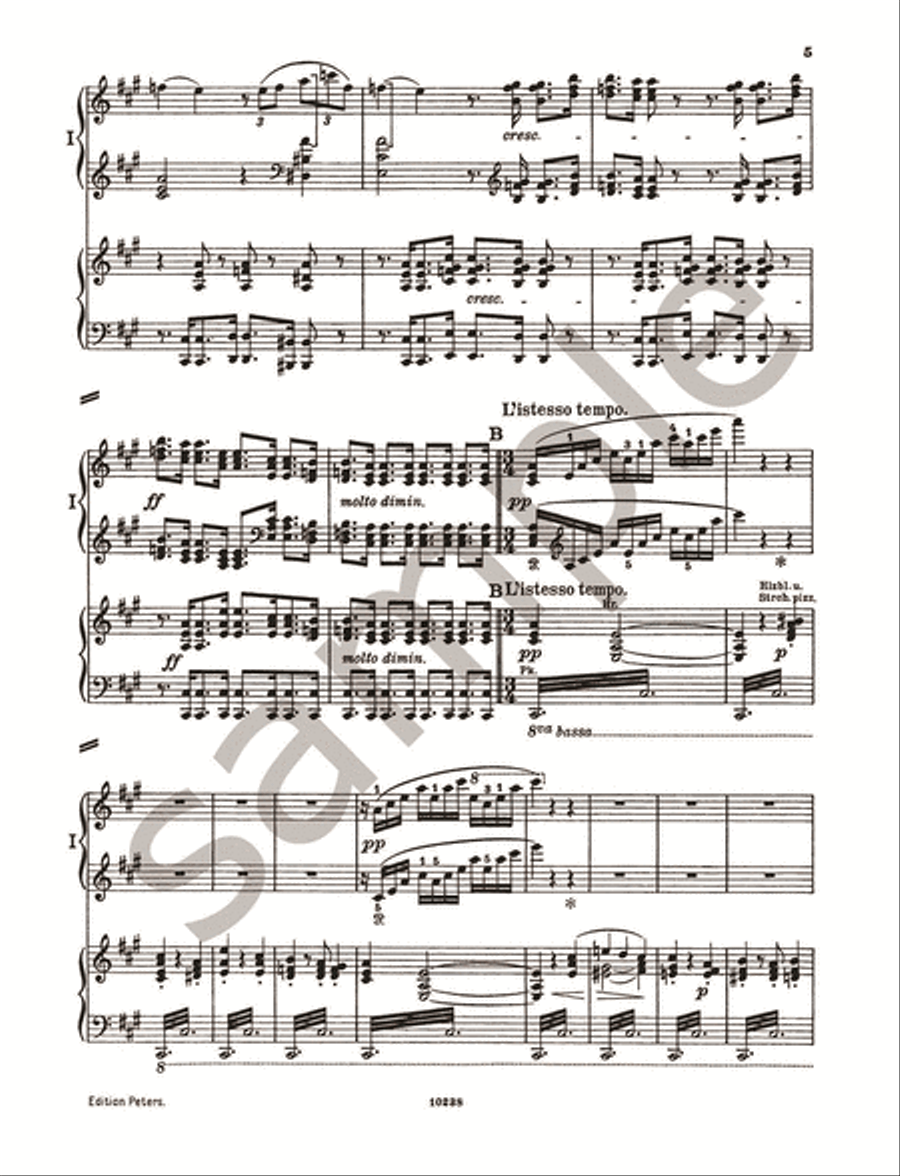 Symphonic Variations for Piano and Orchestra (Edition for 2 Pianos) Piano Duet scores gallery preview page 4
