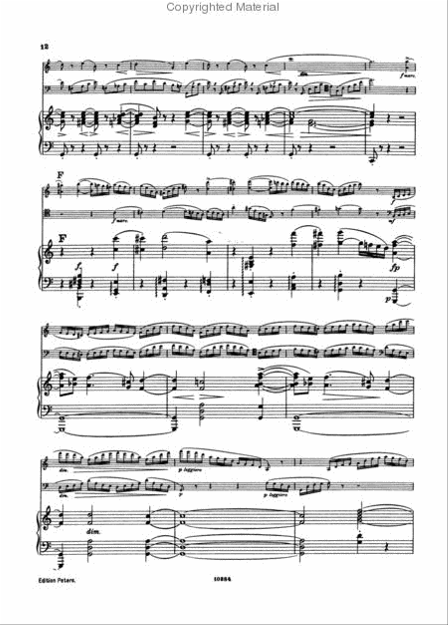 Double Concerto in A minor Op. 102 (Edition for Violin, Cello and Piano) Violin scores gallery preview page 3