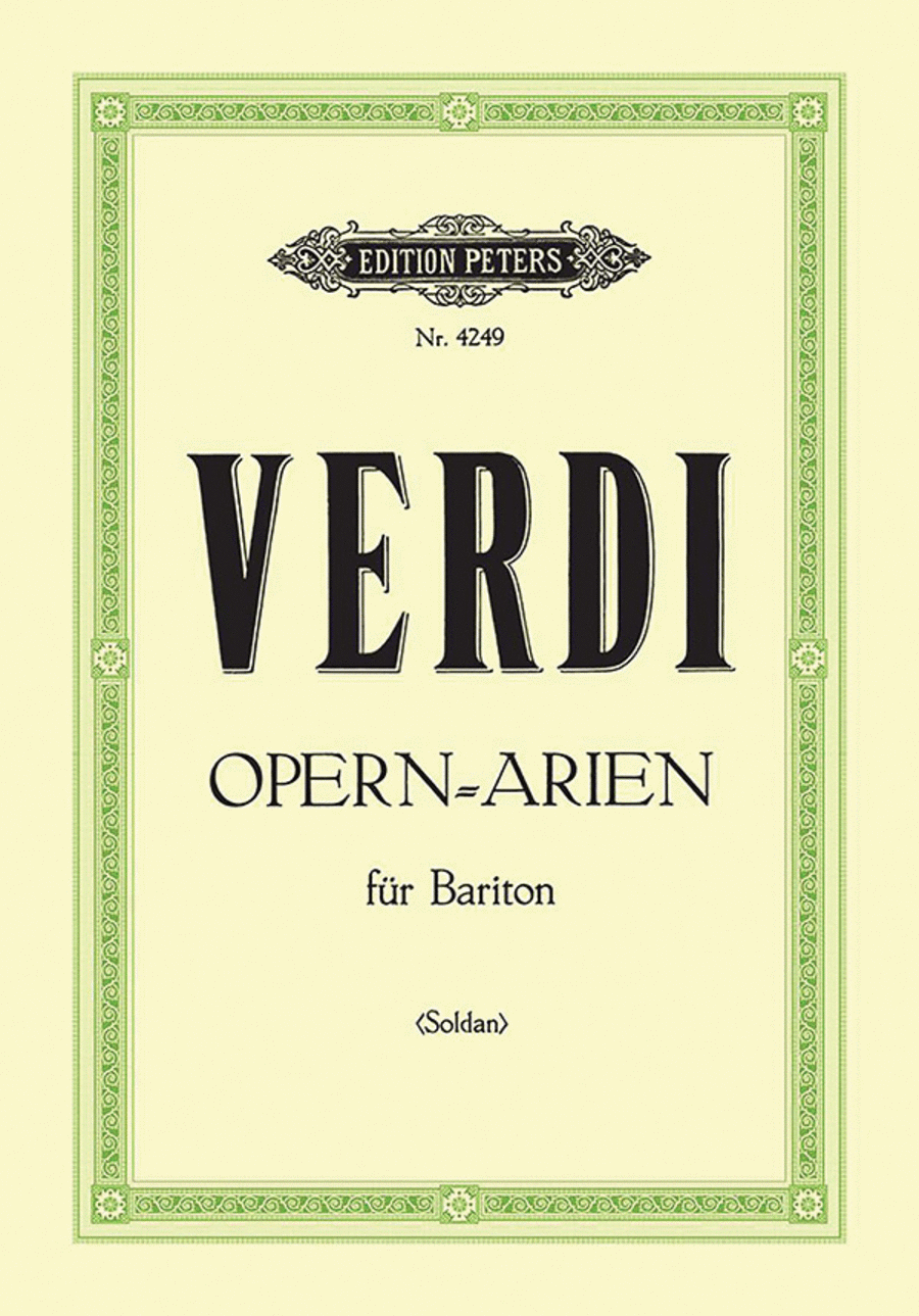 Selected Opera Arias for Baritone and Piano Baritone Voice scores gallery preview page 1
