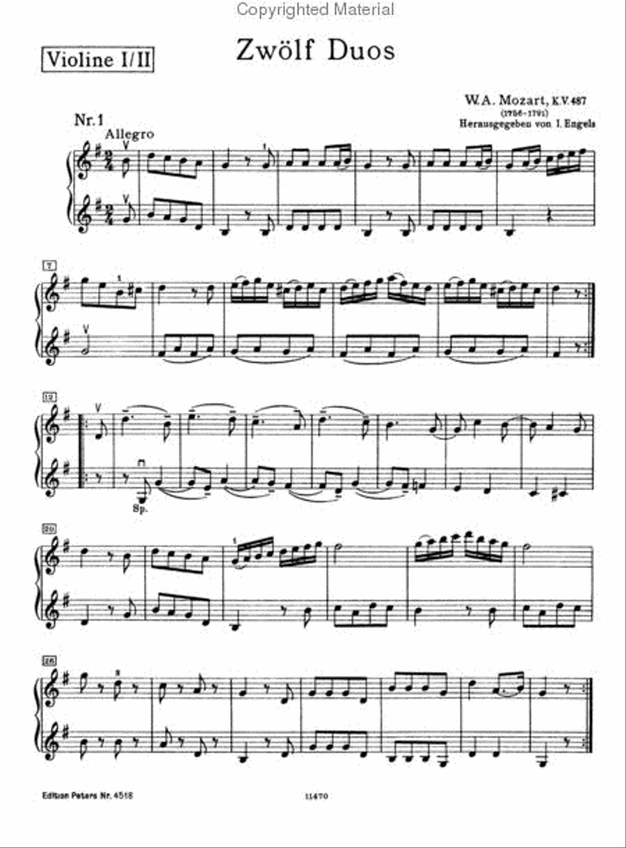 12 Easy Duets Violin scores gallery preview page 3