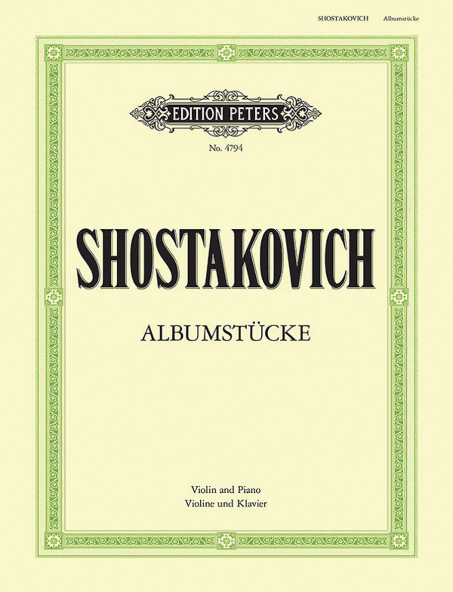 Album Pieces for Violin and Piano Violin Solo scores gallery preview page 1