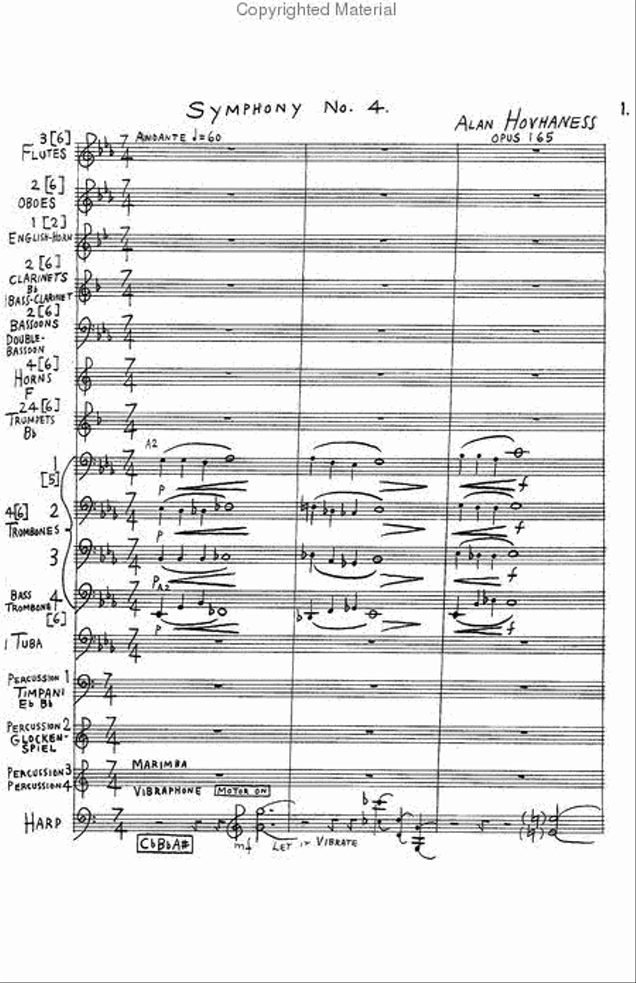 Symphony No. 4 Op. 165 Concert Band scores gallery preview page 2